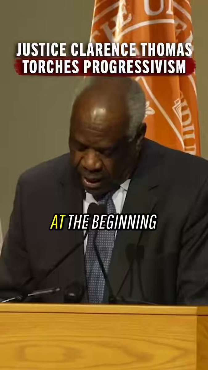 Enjoy this brief clip of Justice Clarence Thomas ripping apart the progressive movement. Worth your time to check his full speech at UT Law last week. 45+ minutes on the Declaration, the Constitution, and living up to our Founding Fathers values. Every high school civics class should make it required viewing.