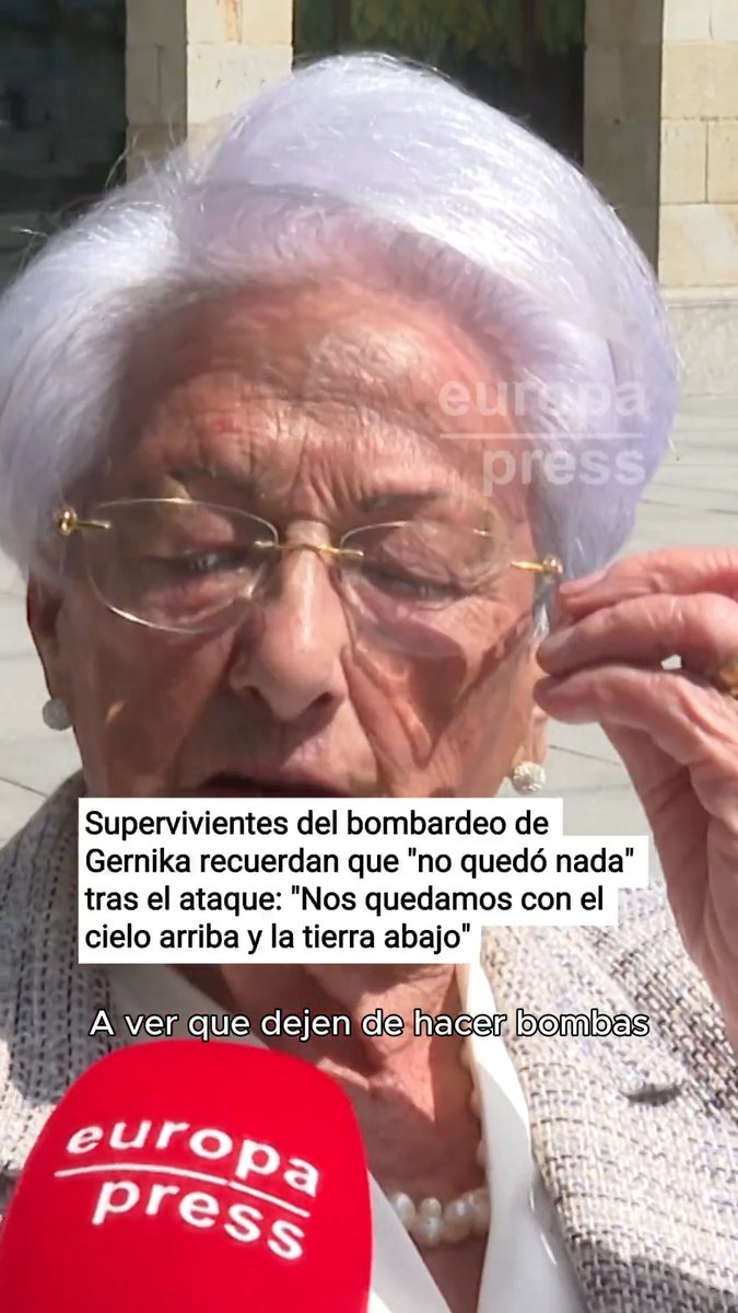 Las supervivientes del bombardeo de Gernika recuerdan que "no quedó nada" tras el ataque: "Nos quedamos con el cielo arriba y la tierra abajo. Mi madre decía: la llave la tengo en el bolsillo pero no tengo casa"