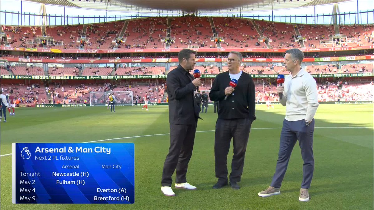 "Yeah, you have to play them!" "Anything but a win tonight and it'll be all over!" Paul Merson and Jamie Redknapp on Odegaard and Eze starting for Arsenal against Newcastle 🔊