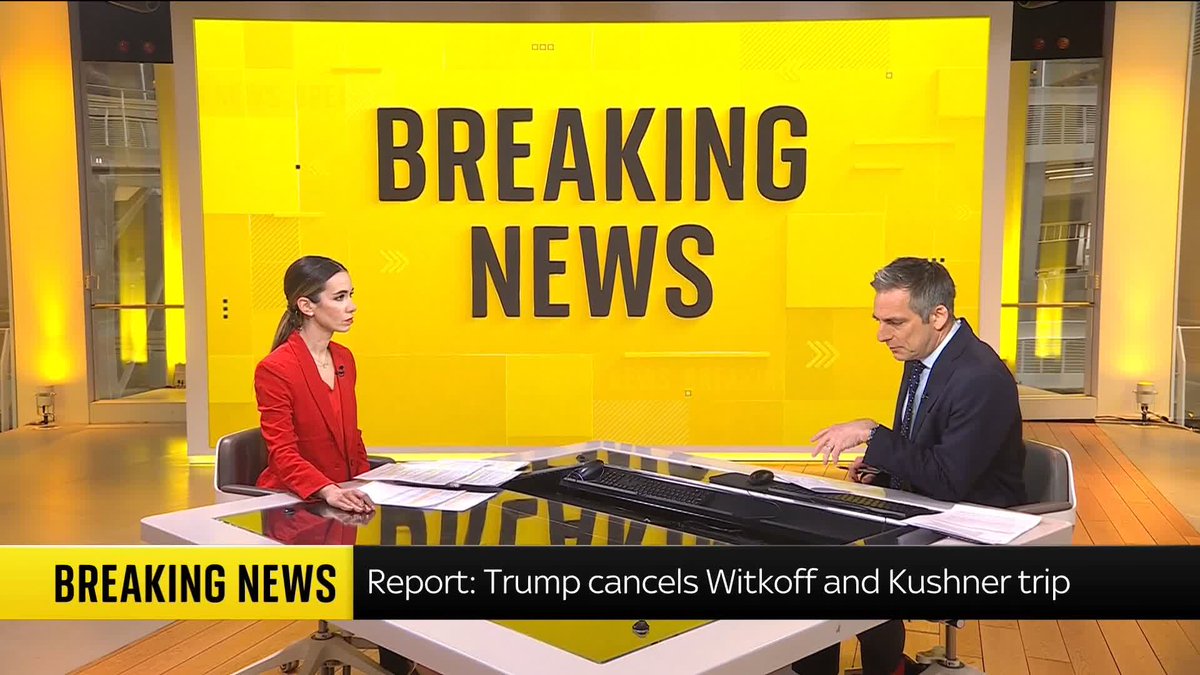 BREAKING: Donald Trump has cancelled sending U.S. envoys Steve Witkoff and Jared Kushner to Pakistan for talks with Iran, according to Fox News. Middle East commentator Tara Kangarlou analyses the latest developments. 📺 Sky 501, Virgin 602