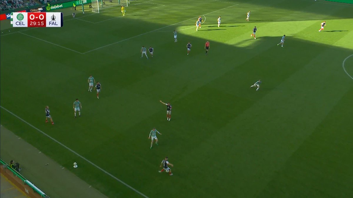🍀 Celtic take the lead over Falkirk! Daizen Maeda shuts down Keelan Adams and slots it home ⤵️