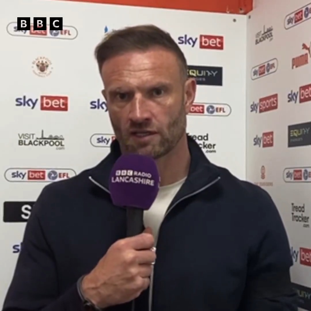 🟠 "This isn't a celebration. I can't celebrate this achievement [of avoiding relegation] because it's not where I want to be as a coach, and it's not where this club deserves to be." #Blackpool head coach Ian Evatt #utmp | #bbcfootball