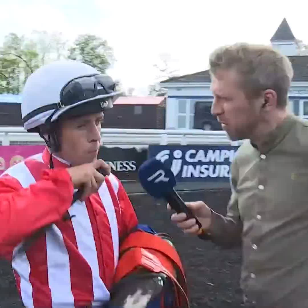 An emotional Leigh Roche pays tribute to the late John Fleming after a double for the rider at Limerick Races today ❤️