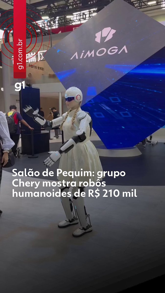 Salão de Pequim: grupo Chery mostra robôs humanoides de R$ 210 mil
