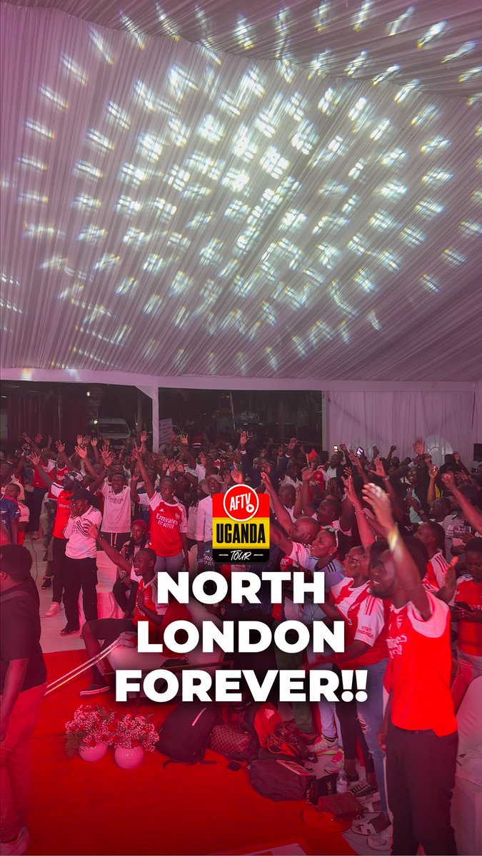 Ugandan Arsenal fans sing NLF! 🔴🎶 AFTV is thrilled to Explore Uganda, thanks to the support of Kampala Serena Hotel, Uganda Airlines, Guinness, Sunstar Group, Mwangaza, Uganda's Ministry of Education and Sports, Tush Events, and Vision Group! 🇺🇬 #ad #AFTVUganda #ExploreUganda