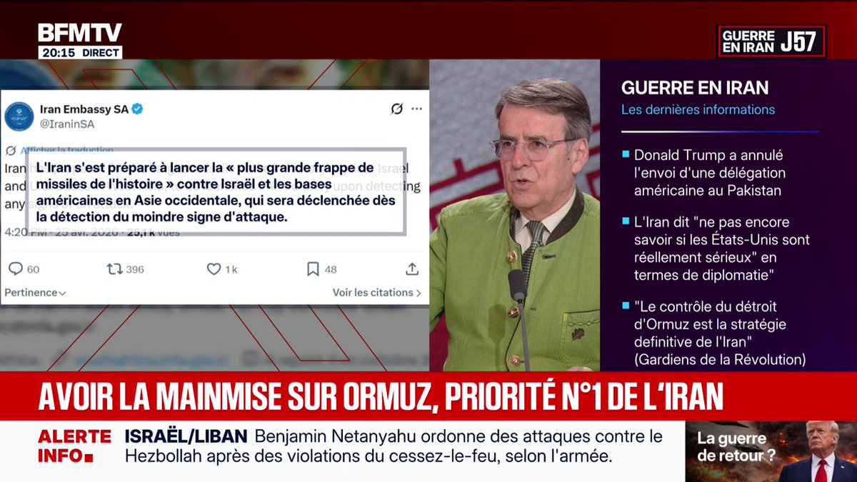 Selon les médias iraniens, l'Iran "se prépare à lancer la plus grande frappe de missiles de l'histoire contre Israël et les bases américaines" au Moyen-Orient