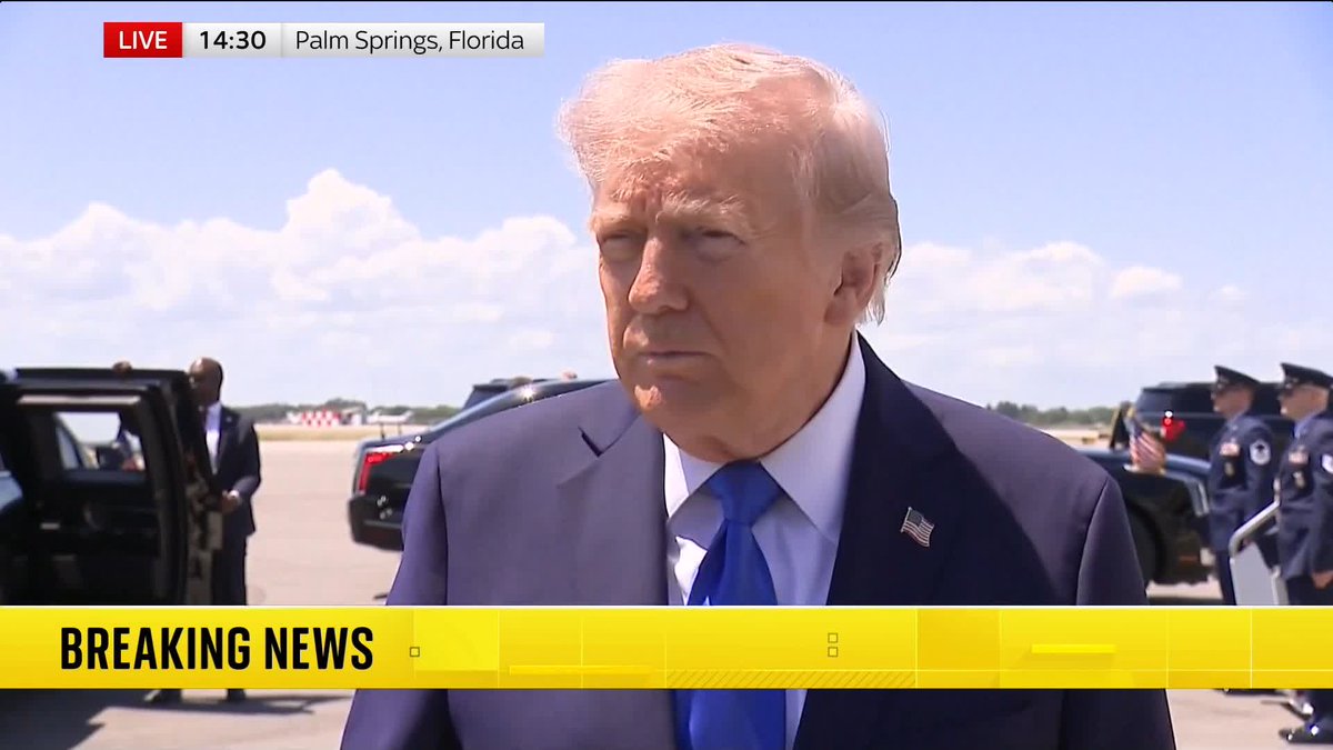 "When they want, they can call me." U.S. President Donald Trump says they 'have all the cards' in negotiations with Iran, adding that the U.S. will 'deal with whoever we have to.' 📺 Sky 501, Virgin 602, Freeview 233 and YouTube