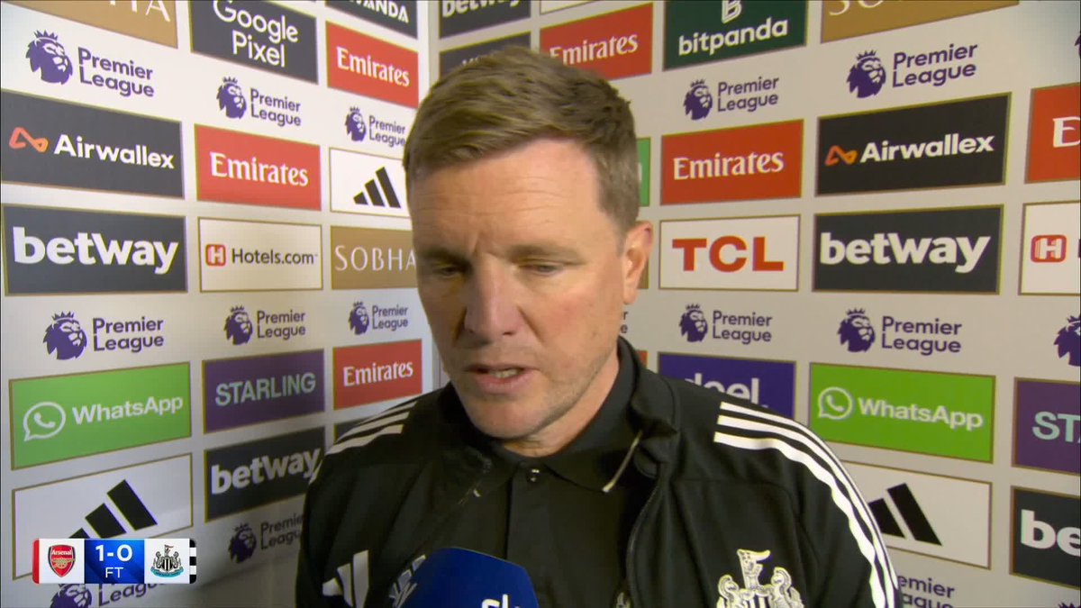 "It's another frustrating defeat for us" Eddie Howe on how his Newcastle side performed against Arsenal 👇