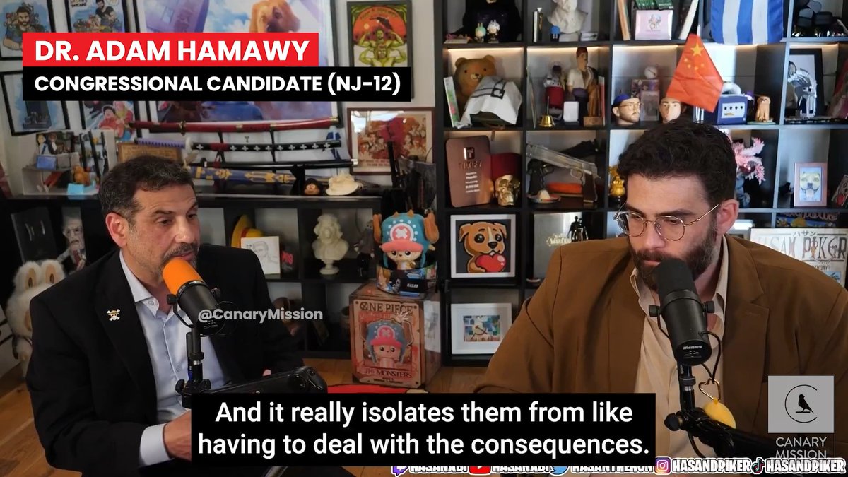 Congressional candidate Dr. Adam Hamawy wants to stop funding Israel’s Iron Dome because he believes Israelis need to “feel the effects of war” and “the consequences” of it - the consequences being hundreds of thousands of Israelis potentially killed by missiles that Iron Dome currently intercepts. The fact that he was on Hasan Piker’s stream says all you need to know about Hamawy.