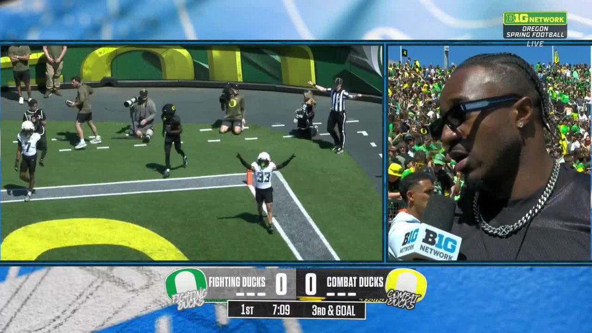 Dante Moore to Jamari Johnson to put the Combat Ducks on the board! #GoDucks x Big Ten Network