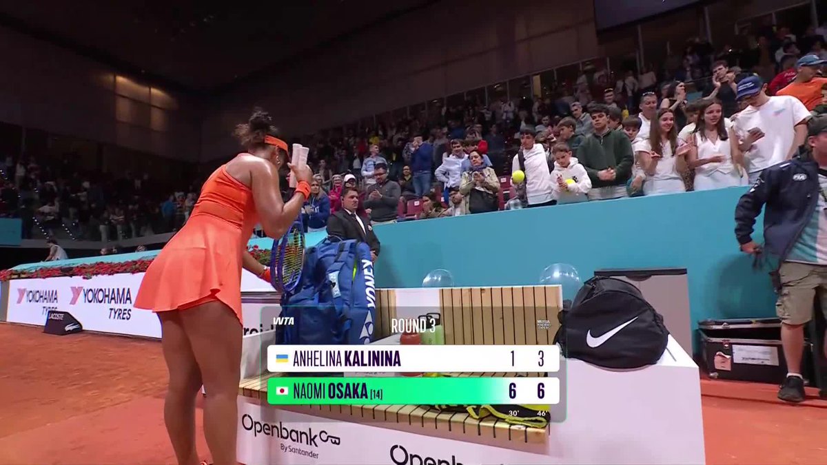 The return of Clayomi 🧱 Naomi Osaka defeats Anhelina Kalinina 6-1, 6-3 and will advance to face Aryna Sabalenka 👀 #MMOpen