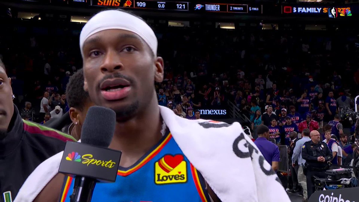Hear from SGA after scoring a playoff career-high 42 points.