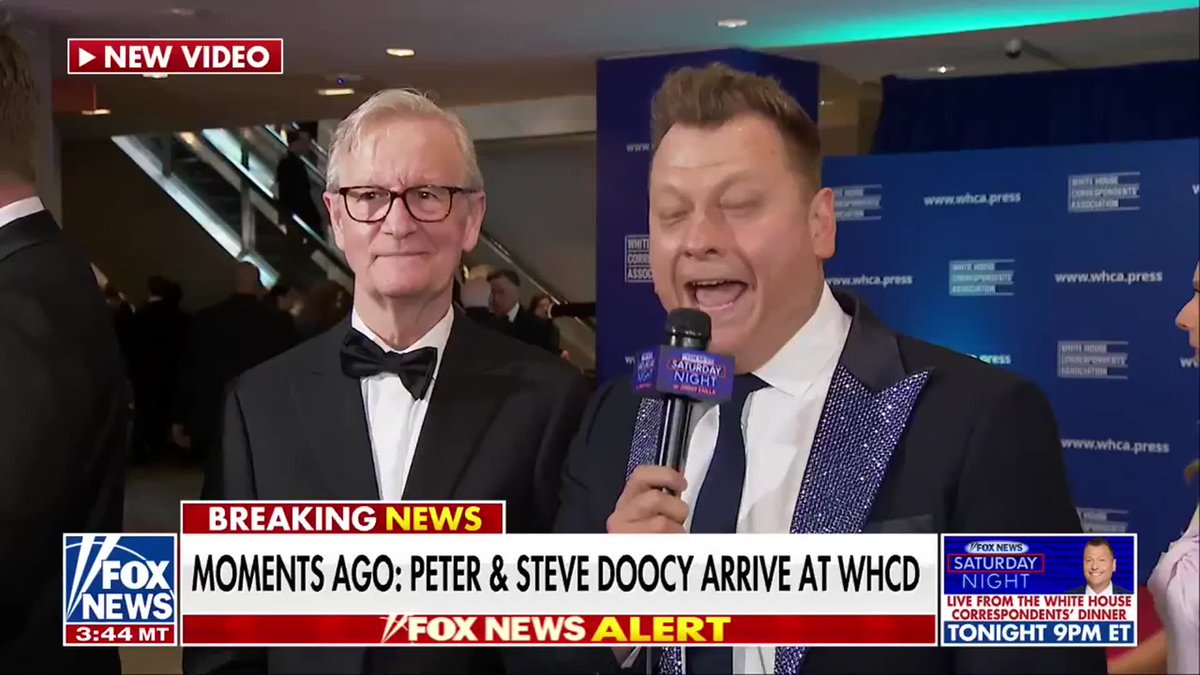 .Steve Doocy is in the house — and now it's a party! Tune in to Fox News Saturday Night w/ Jimmy Failla at 9 PM ET for Jimmy Failla's coverage of the White House Correspondents' Dinner.