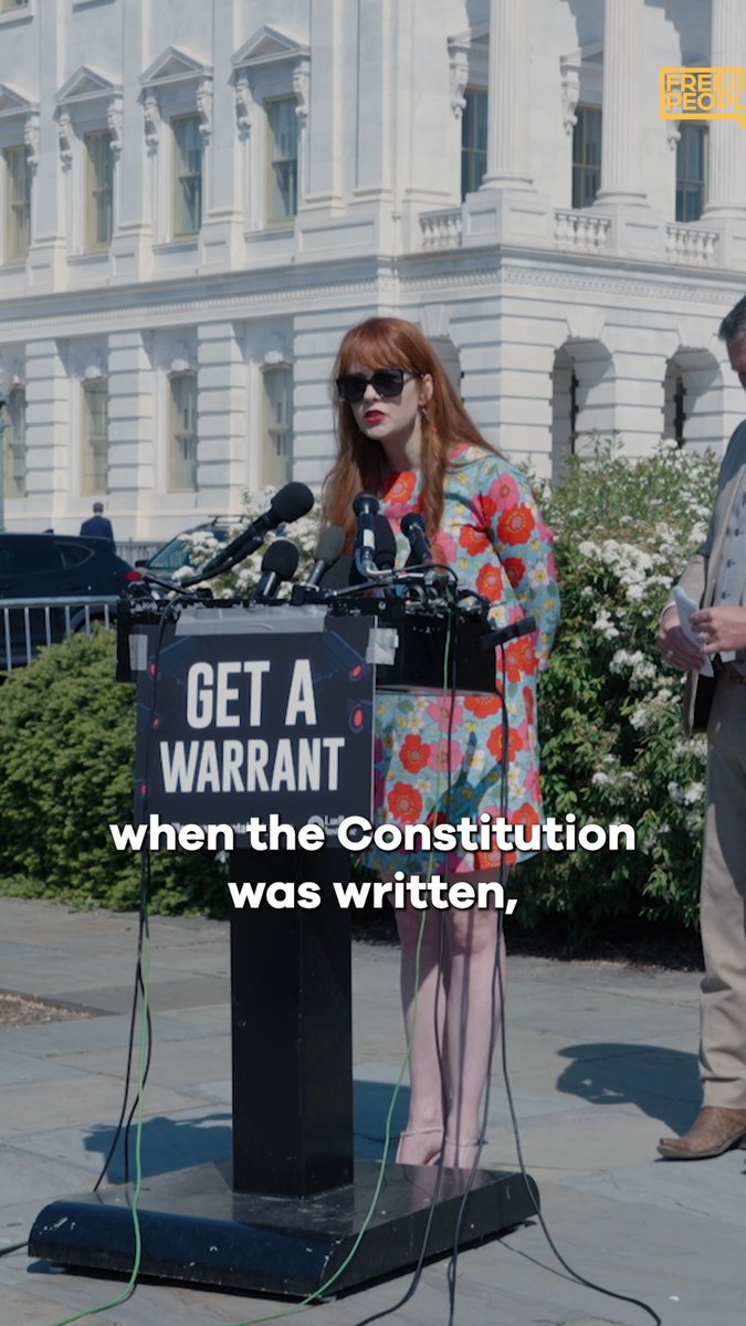 The Founders created the Fourth Amendment as a direct response to the egregious abuse of power by the British government. Naomi Brockwell priv/acc explains during a press conference alongside Thomas Massie and Lauren Boebert.
