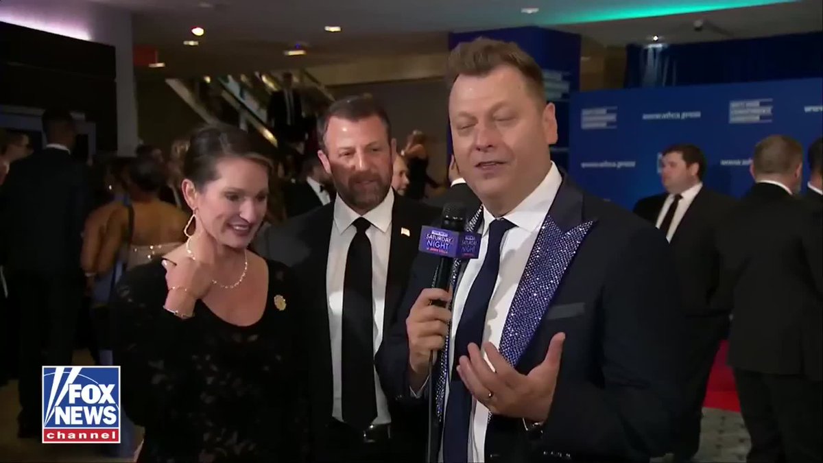 DHS Secretary Secretary Markwayne Mullin and his wife Christie share laughs with Jimmy Failla ahead of President Trump's big speech. Tune in to Fox News Saturday Night w/ Jimmy Failla at 9 PM ET for Jimmy Failla's coverage of the White House Correspondents' Dinner.