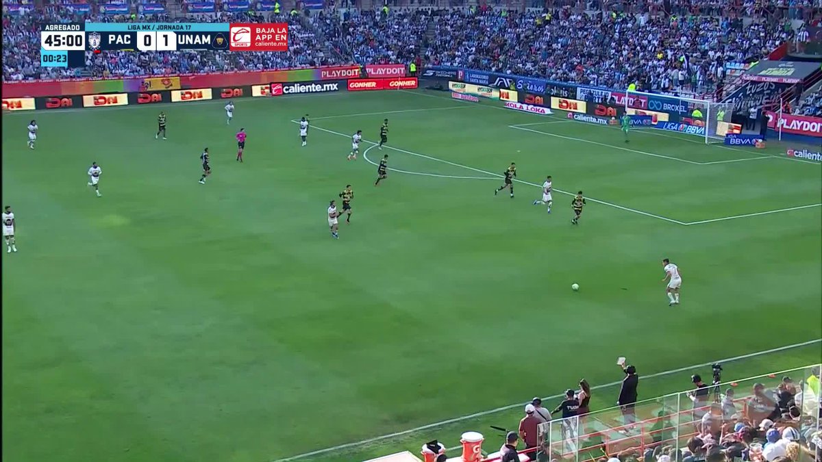 #ParaguayosPorElMundo ¡Goooooooooool paraguayo! 🇵🇾 Robert Morales pone el 2-0 de PUMAS ante Club de Futbol Pachuca en la Primera División de México. ⚽ Noveno gol en el año para "la pantera" Morales.