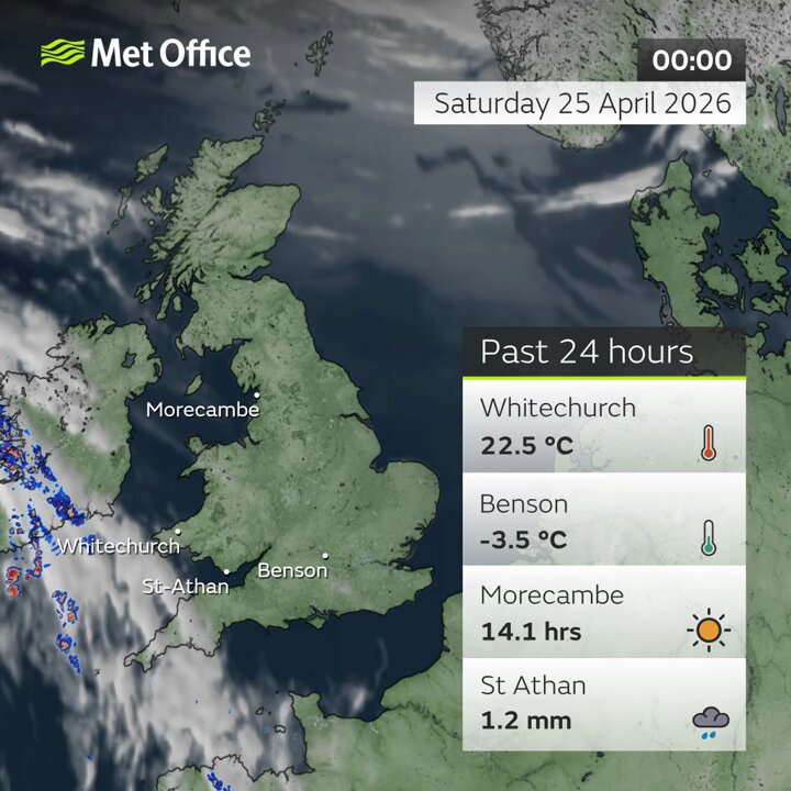 Here's the latest extremes with sunshine amounts also equal at Eskdalemuir ⤵️