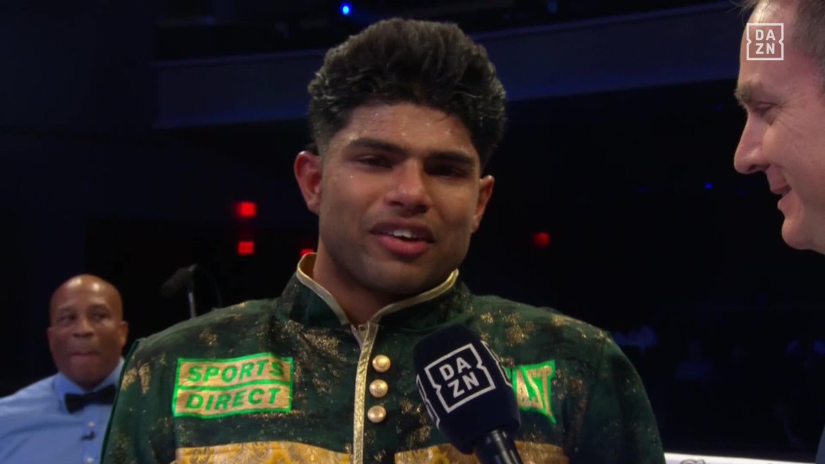 Nishant Dev wants his cheesecake from Cheesecake Factory after winning his fight 😆 #MillerPero | Live NOW on DAZN ▪️