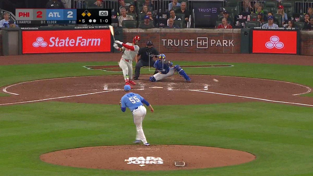 Bryce drives one in