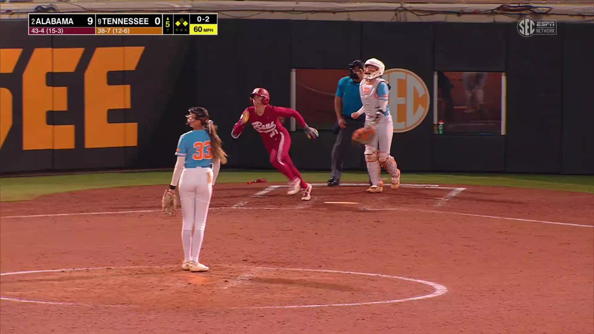 .Alabama Softball is having a NIGHT 👏 #NCAASoftball x 🎥 SECN+