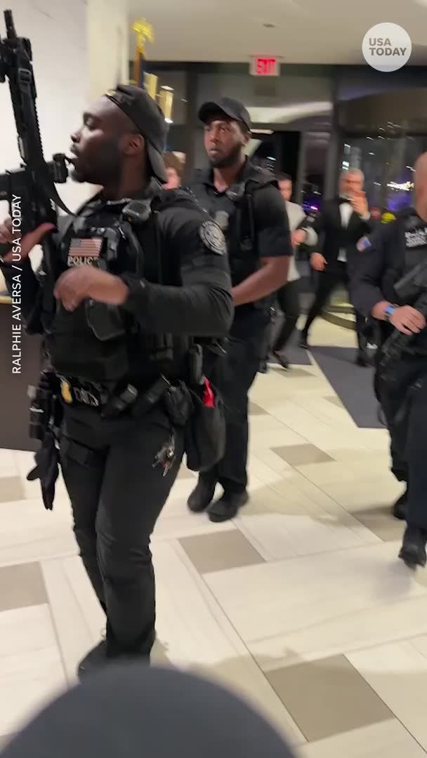 President Donald Trump and first lady Melania Trump were rushed out of the White House Correspondents’ Association Dinner and attendees dropped to the floor after a series of loud bangs were heard inside the Washington Hilton hotel where the event was taking place. Trump said a shooter was apprehended in a social media post.