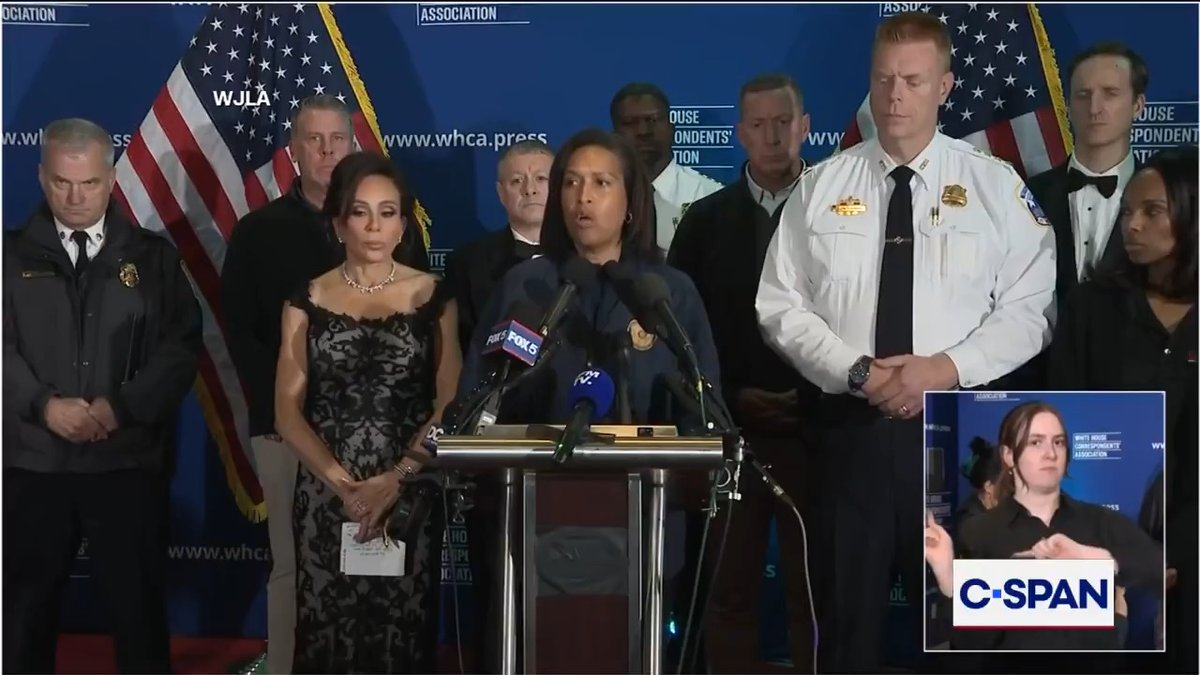 Washington DC Mayor Muriel Bowser: "A sole gunman rushed a Secret Service checkpoint in a lobby at the hotel. Secret Service agents stopped the suspect." Interim Police Chief: "He was armed with a shotgun, a handgun and multiple knives."