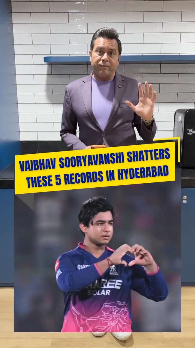 5 records Vaibhav Sooryavanshi shattered in his blistering century last night... #IPL2026 #AakashVani