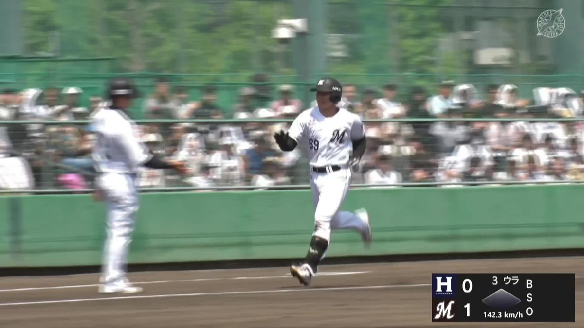 18歳の原石 ドラ6ルーキー 岡村了樹 第2号ホームラン ⚾️ロッテ×ハヤテ(ファーム) #イージースポーツ #chibalotte #だったらDAZN