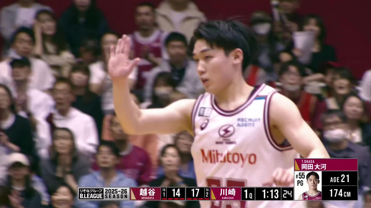 220cmの壁に挑む! 川崎#55 岡田がスピードでかわす⚡️ 川崎ブレイブサンダース⚡️川崎からバスケの未来を⚡️ 📡バスケットLIVEで生配信中 #Bリーグ #りそなグループ