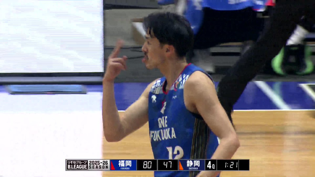 ▌4/26｜試合終了｜vs. 静岡 ▌ 福岡 85-50 静岡 ライジングWIN⚡ 序盤から高確率の外角とゴール下を制し主導権を握る展開。 後半も流れを渡さず、リードを広げてシーズン最終節を勝利で締めくくった。 📡バスケットLIVE #ライジングゼファーフクオカ