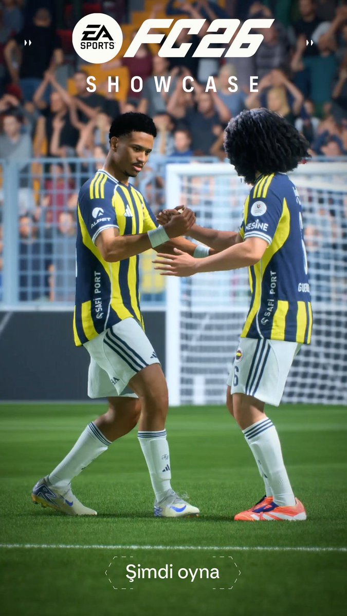 Yıldızlarımızla sahaya çık ve derbiyi hisset. 💛💙 EA SPORTS FC 26 SHOWCASE’te Kick-Off modunda derbiyi ücretsiz oyna. *Kalıcı internet bağlantısı ve EA hesabı gerektirir.