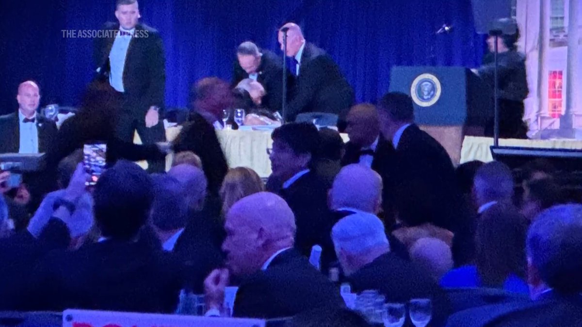Shots were fired as a gunman charged toward the ballroom at the White House correspondents’ dinner. President Trump was uninjured and was rushed off the stage while the armed man was taken into custody. Here's how the event unfolded: