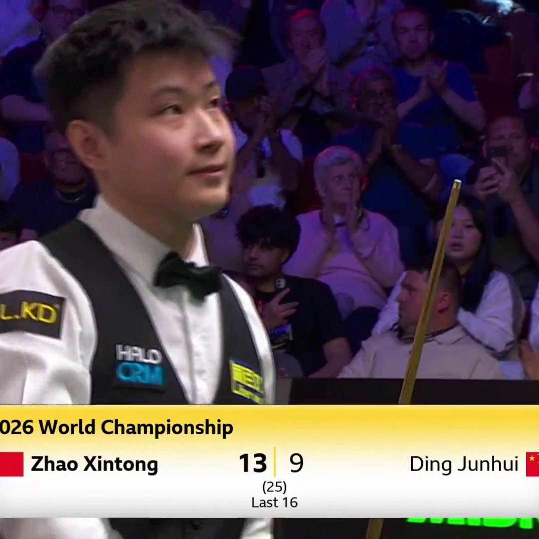 Into the quarter-finals at the Crucible 🔥 Zhao Xintong defeats Ding Junhui to book his place in the last-eight 👏 📺 TNT Sports and HBO Max