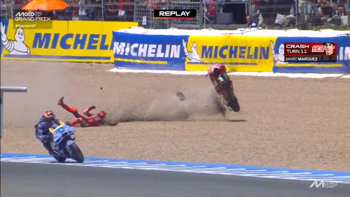 The front just went away for Marc Márquez 🤯🤯 #SpanishGP 🇪🇸