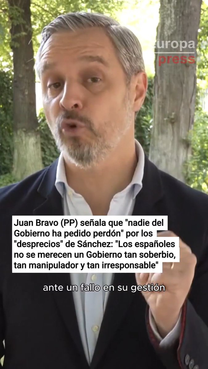 Juan Bravo (PP) señala que "nadie del Gobierno ha pedido perdón" por los "desprecios" de Sánchez: "Los españoles no se merecen un Gobierno tan soberbio, tan manipulador y tan irresponsable"