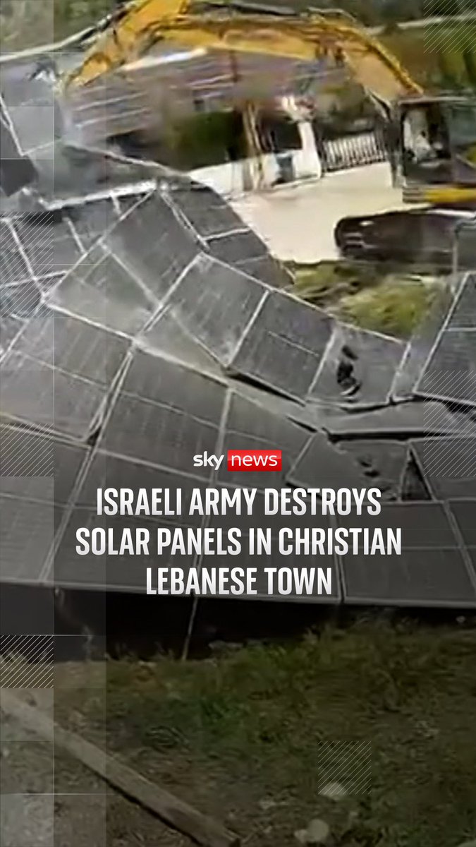 The solar panels destroyed by Israel's army are used to provide the Lebanese town of Debl with electricity, as well as supply power to its water station. The IDF says the actions seen in the video do not align with their values. 🔗