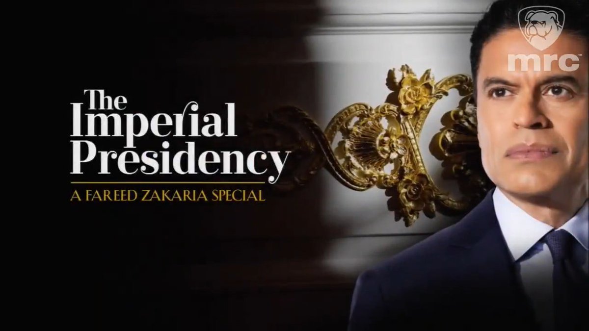 Good timing CNN. Tonight on CNN: “The Imperial Presidency: A Fared Zakaria Special.” CNN’s State of the Union segued from plugging Wolf Blitzer’s eyewitness account of the #WHCD shooting to promoting the Zakaria special.