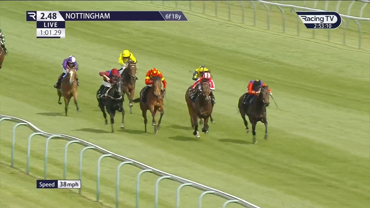 Hats off 🎩 King's Prize makes a winning debut for HM The King &amp; HM The Queen. Royal Ascot is surely on the agenda for the daughter of Too Darn Hot. Ralph Beckett | Rossa Ryan