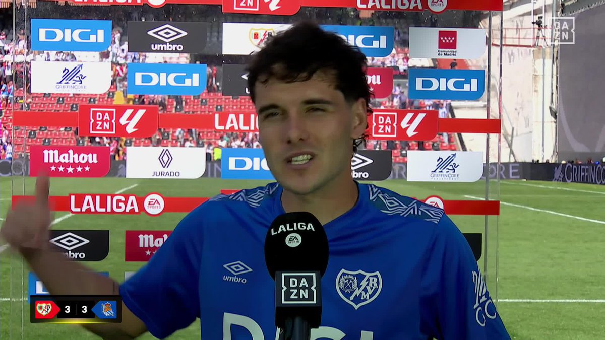 Sergio Camello, jugador del Rayo Vallecano: "Qué bonito era el fútbol cuando era fútbol. En lo que se está convirtiendo es una mierda". "Lo que quieren los de arriba es una mierda. Antes los protagonistas eran los futbolistas, ahora ya no". Tremendo.