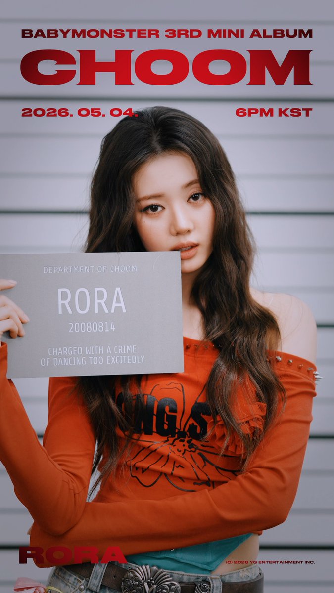 [춤 (CHOOM)] MOVING POSTER | RORA 2026.05.04. 6PM KST Pre-Order Now. Pre-Save Now. #BABYMONSTER #베이비몬스터 #3rdMINIALBUM #춤 #CHOOM #RORA #로라 #YG