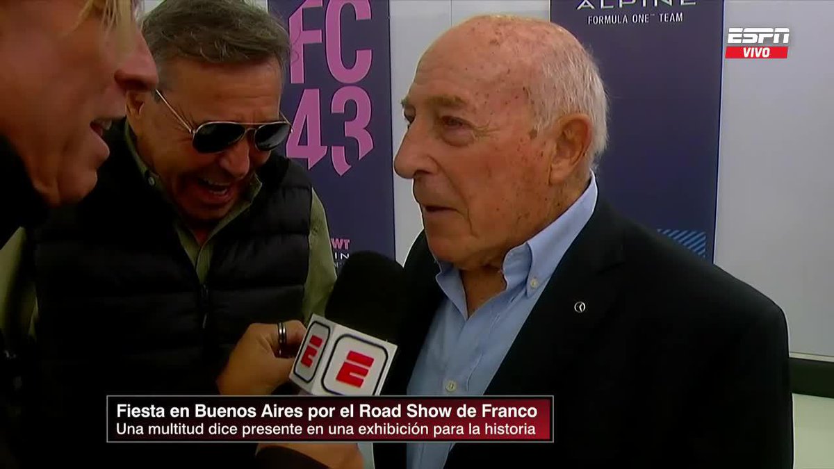 🎙️| Cacho Fangio en ESPN: “Es una alegría muy grande estar acá, con este espectáculo hermosísimo. Nunca lo había visto, ni en la época de gloria de mi padre éramos un revuelo tan grande. Quiero saludarlo (a FC) y desearle la mejor de las suertes.”