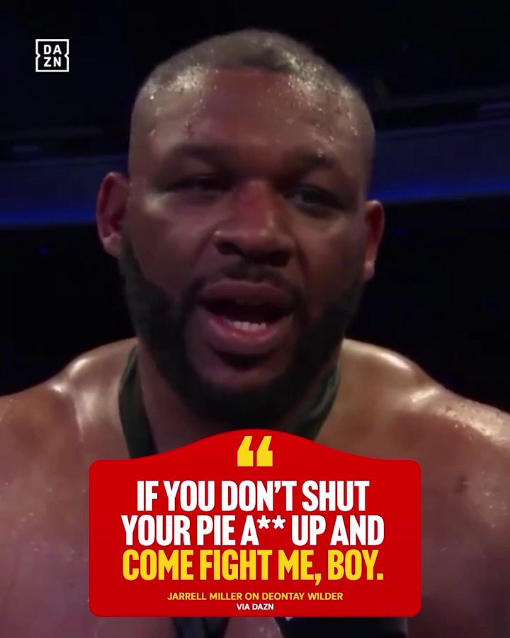 Jarrell Miller calls for a clash with Deontay Wilder following his victory over Lenier Pero last night 👀