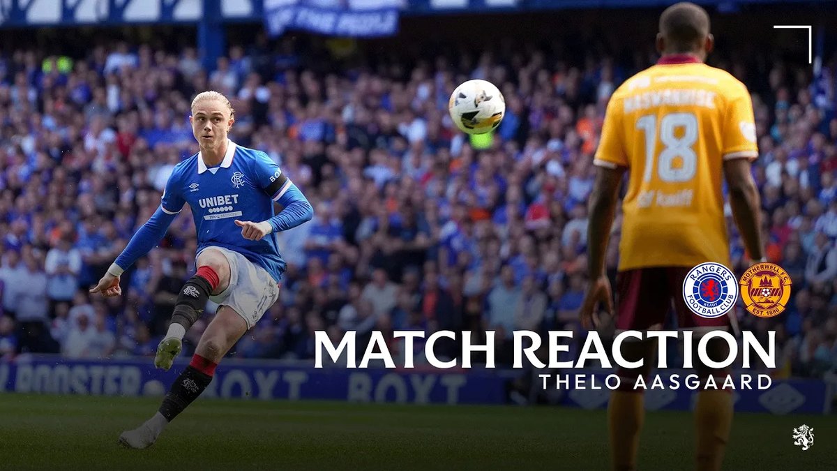 ๐ญ 'I'm confident we'll group together after this and go again.' ๐๏ธ Thelo Aasgaard spoke with RangersTV following todayโs match at Ibrox.