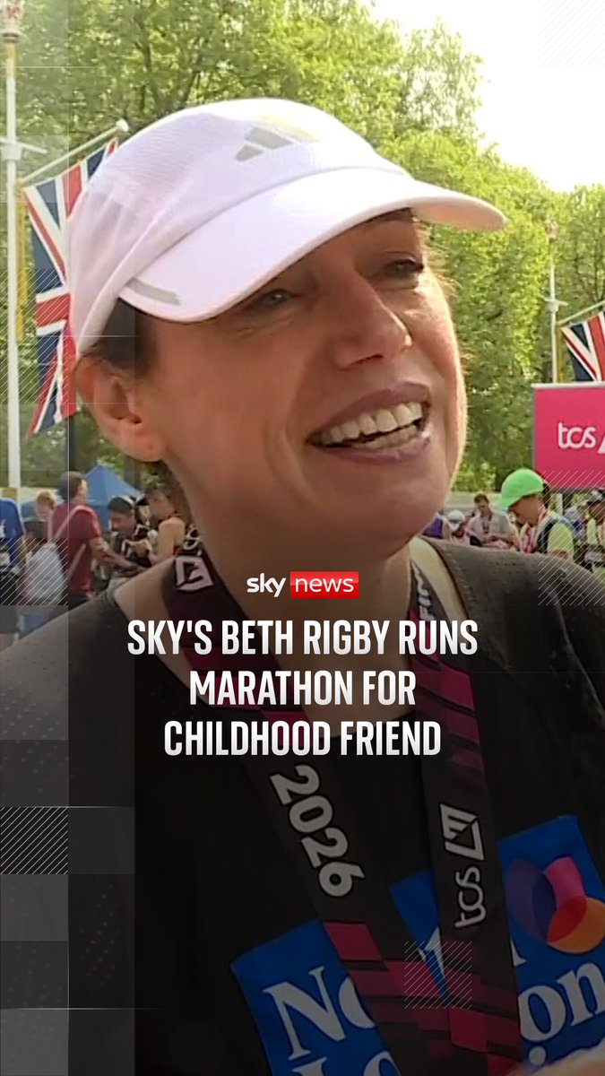 Sky News political editor Beth Rigby has completed the London Marathon for a second time in honour of one of her childhood friends - and to raise money for the North London Hospice. Rigby says running the marathon has been 'quite satisfying'.