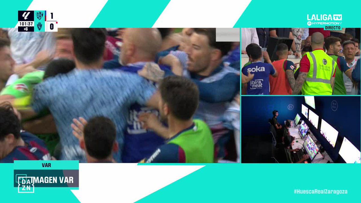 🟥 ¡DANI JIMÉNEZ TAMBIÉN EXPULSADO! El portero de la SD Huesca también golpeó a Andrada. #LALIGAHYPERMOTION
