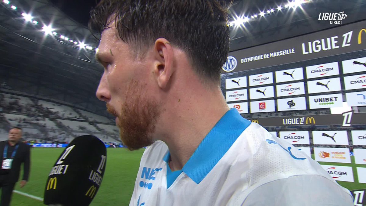🚨 Pierre-Emile Hojbjerg 🇩🇰 était 𝗧𝗥𝗘̀𝗦 𝗔𝗙𝗙𝗘𝗖𝗧𝗘́ après le match et 𝗦’𝗘𝗡 𝗩𝗘𝗨𝗧 𝗧𝗘𝗥𝗥𝗜𝗕𝗟𝗘𝗠𝗘𝗡𝗧. 😩 Le capitaine de l’OM a retenu ses mots pour faire attention à ce qu’il dit. 😢 🎥 L1+
