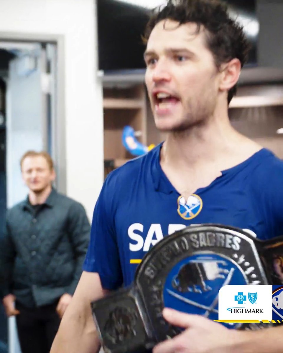 Alex Lyon's energy is unmatched. 😂 #LetsGoBuffalo | Highmark Blue Cross Blue Shield of WNY