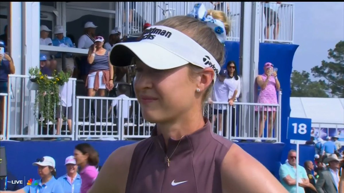 "You're gonna make mistakes, but you have to mentally still be in it 100% ... I wanted to show it to myself, and I wanted to show it to everyone also looking up to me." 🙌 Nelly Korda speaks on the mindset of a true champion after completing her second The Chevron Championship victory 📺 NBC