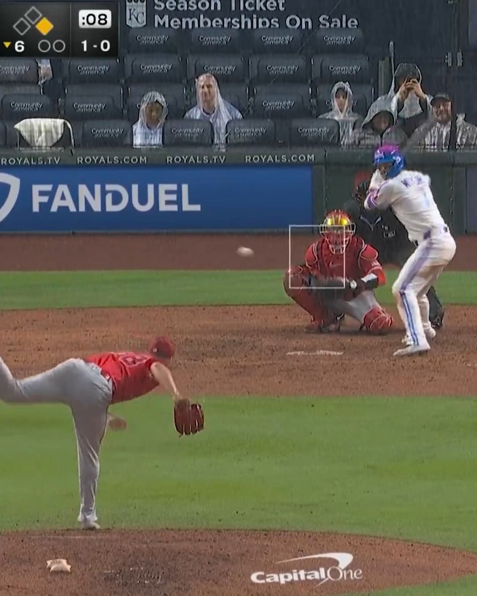 Bobby Witt Jr. gets his FIRST HR of the season. 🙌 📺: LA Angels at KC Royals on Peacock & NBCSN