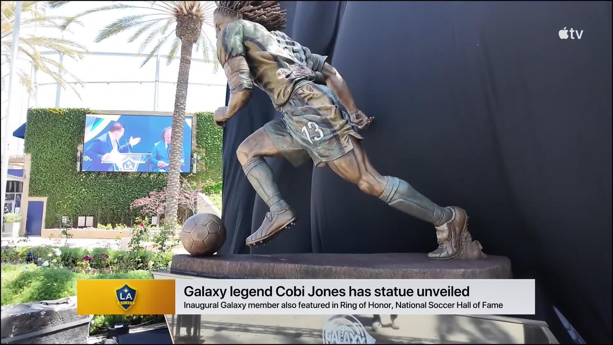 Immortalized forever in bronze. 🌟 MLS and LA Galaxy legend Cobi Jones joins MLS Countdown his was statue unveiled: